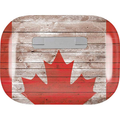 Canadian Flag Dark Wood AirPods Pro 2nd Gen Skin